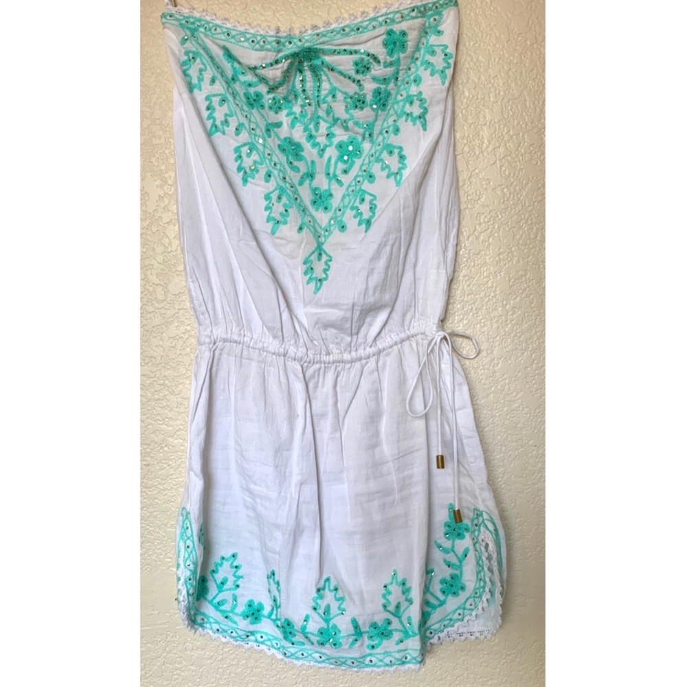 Cynthia Rowley White Strapless Romper